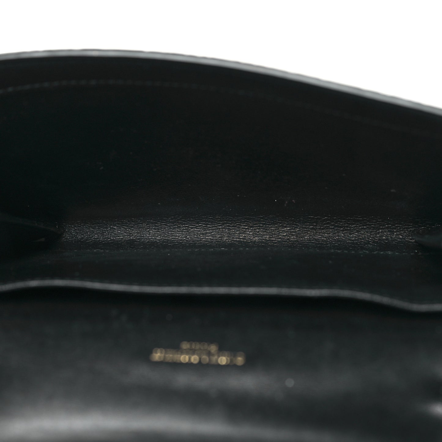 Calfskin Crocodile Embossed Monogram Uptown Chain Wallet Black