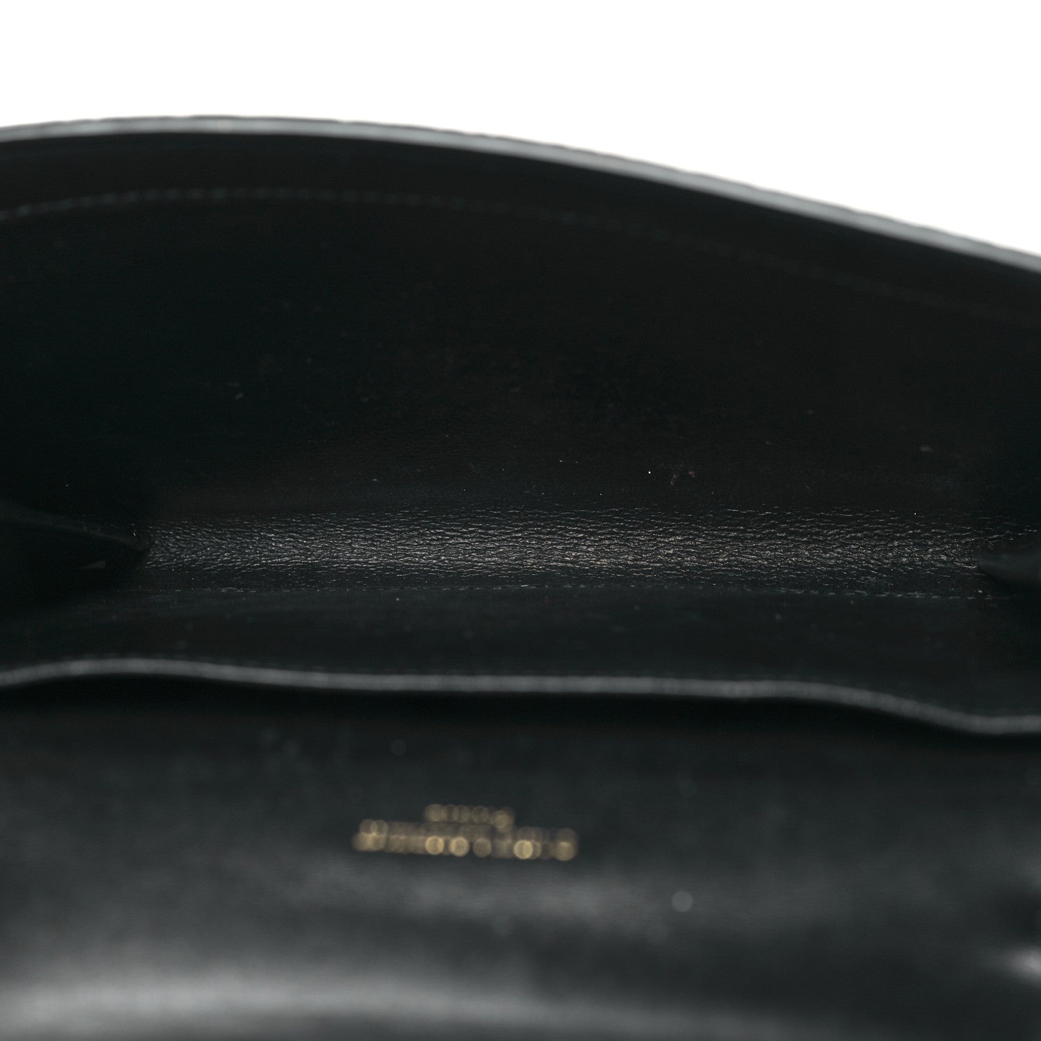 Saint Laurent Calfskin Crocodile Embossed Monogram Uptown Chain Wallet Black 6 of 11