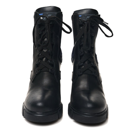 Prada Vitello Montana Neoprene Lace Up Chelsea 110mm Ankle Boots 40 Black 2 of 8