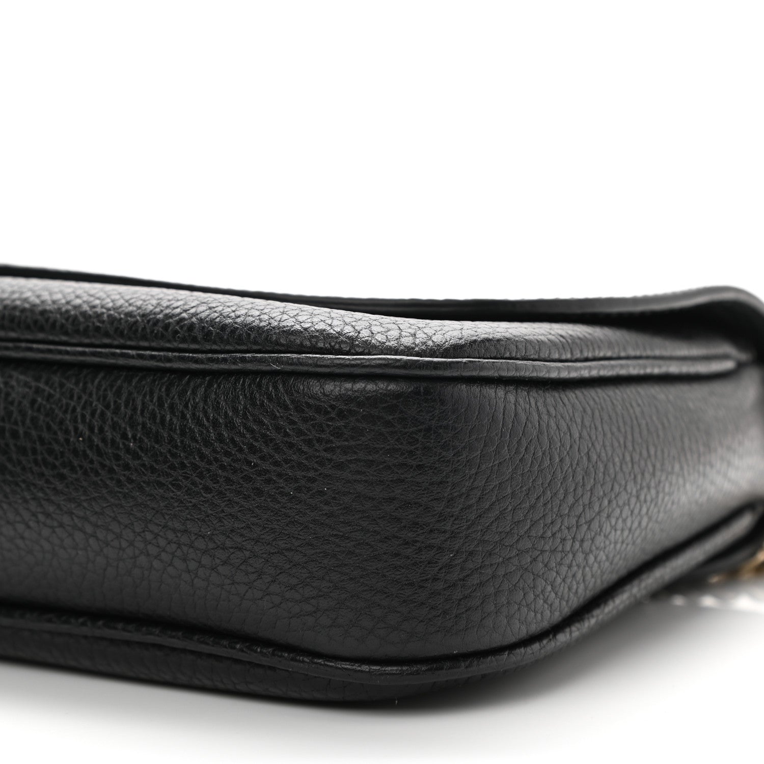 Gucci Pebbled Calfskin Medium Soho Flap Crossbody Black 10 of 11