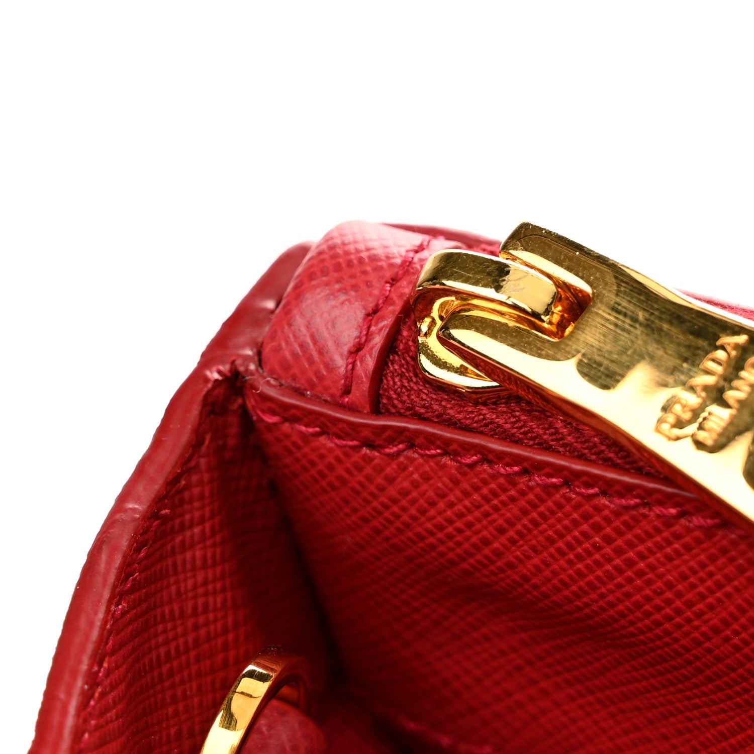 Prada Saffiano Lux Medium Tote Fuoco 10 of 10