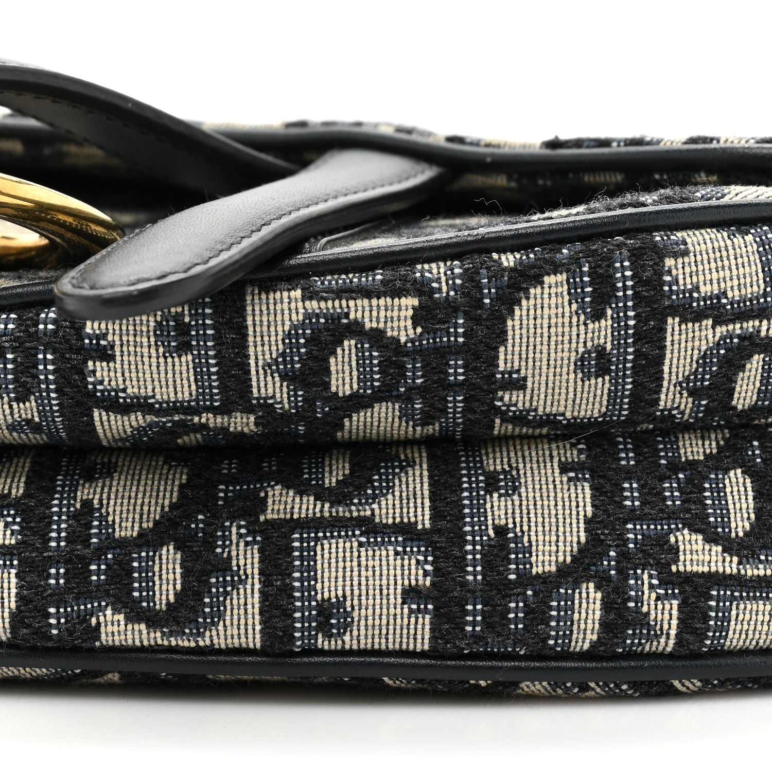 Christian Dior Oblique Mini Saddle Bag Blue 8 of 9