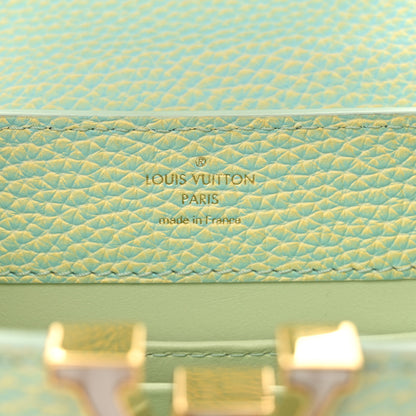 Louis Vuitton Taurillon Summer Stardust Mini Capucines  Vert D'eau 7 of 12