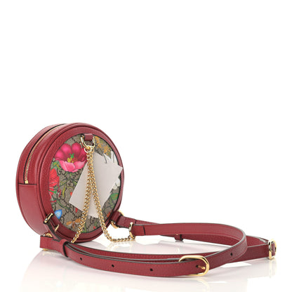 Gucci GG Supreme Monogram Web Flora Mini Ophidia Round Backpack Red 3 of 9