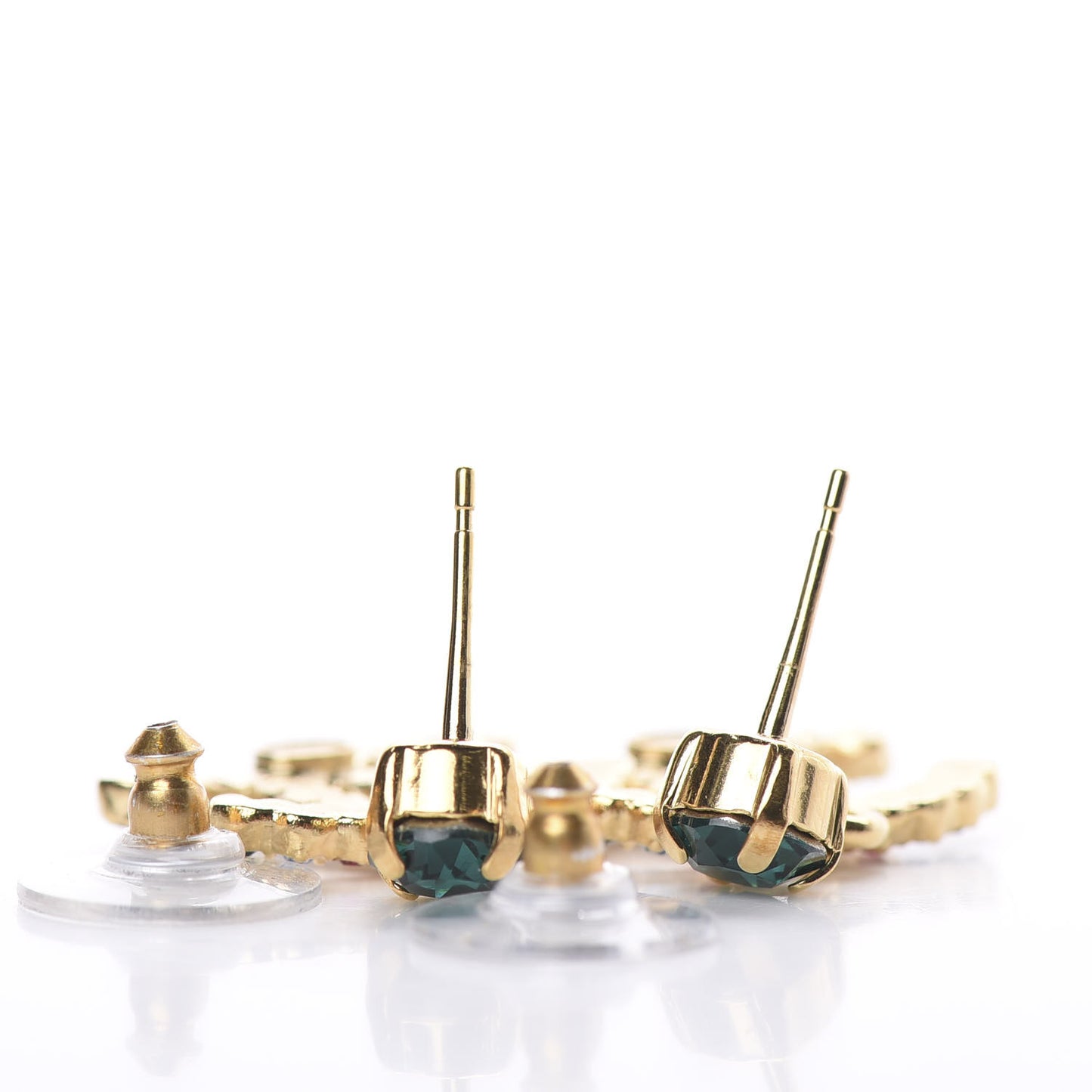 Crystal Over The Rainbow CC Drop Earrings Gold Multicolor