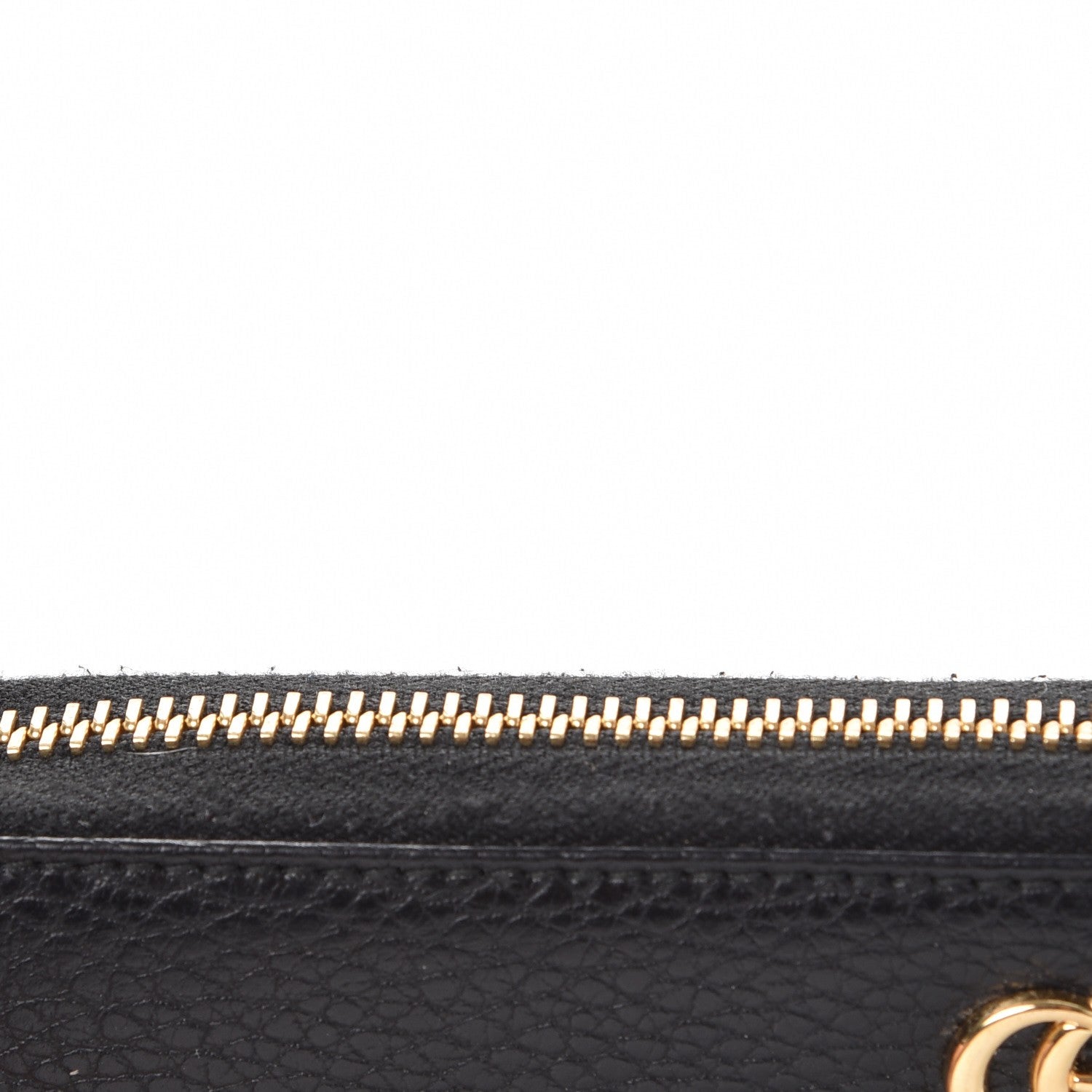 Gucci Dollar Calfskin GG Marmont Zip Around Wallet Black 9 of 10