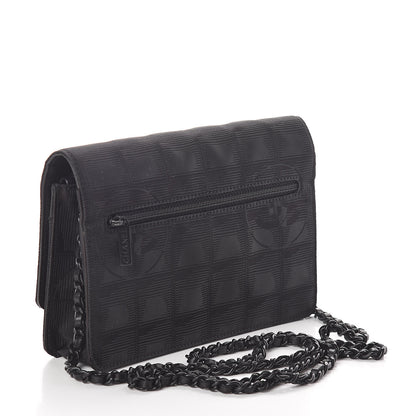 Chanel Nylon Travel Wallet On Chain WOC Black 3 of 11