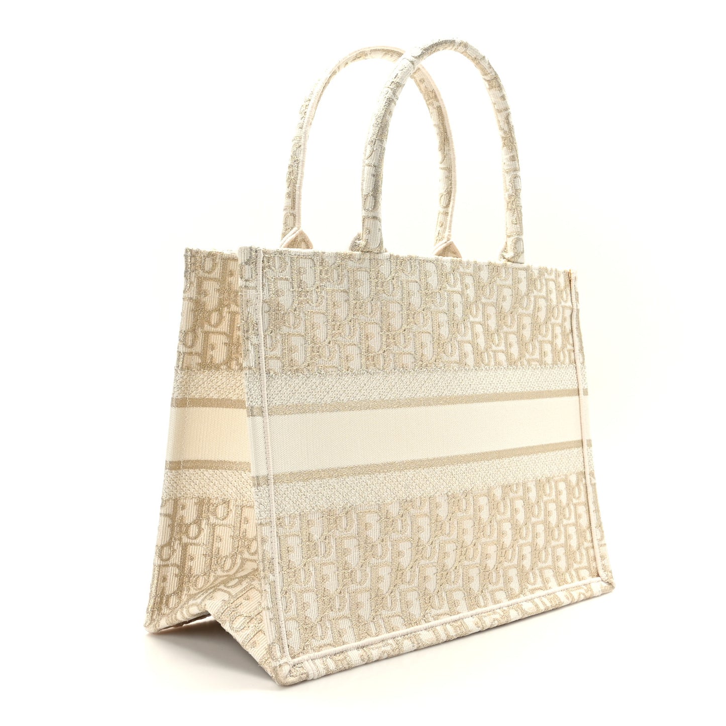 Oblique Medium Book Tote Gold Multicolor