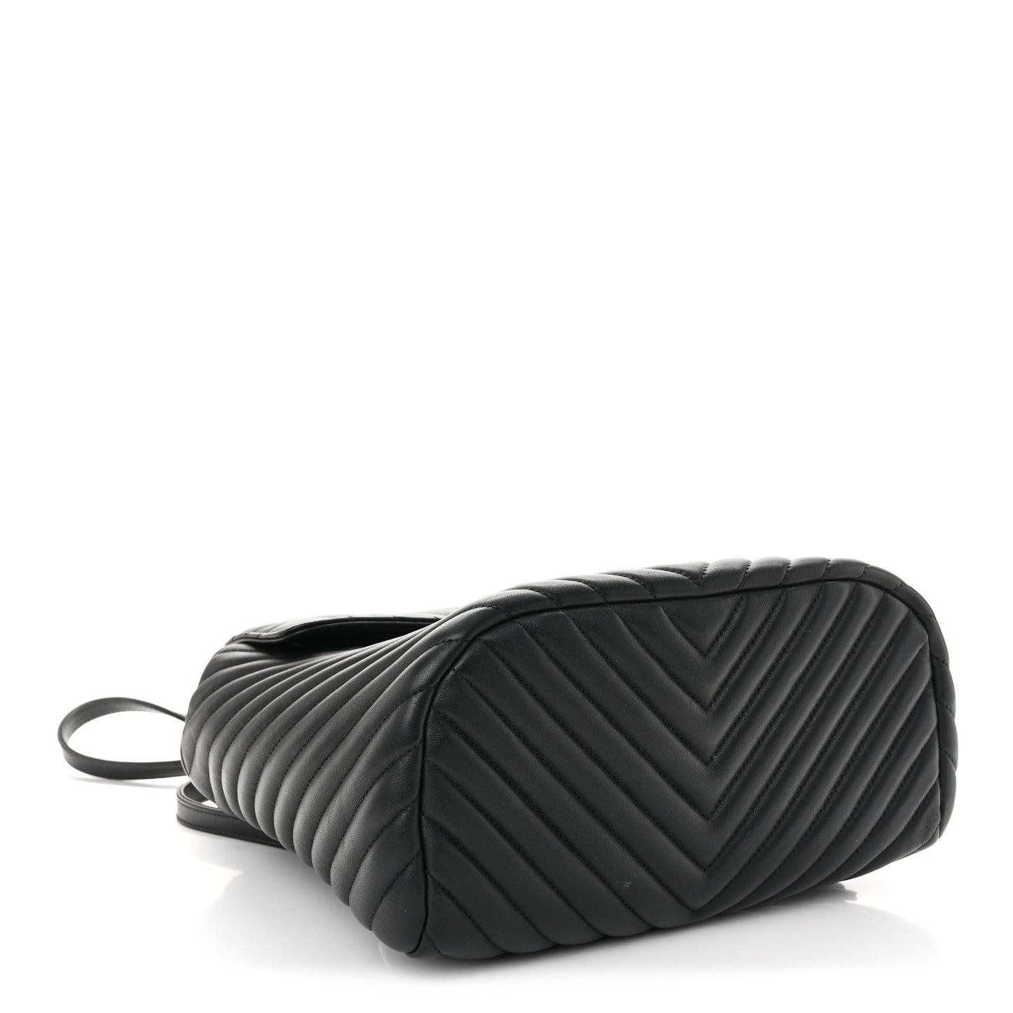 Calfskin Chevron Quilted Large Urban Spirit Backpack Black