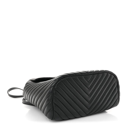 Chanel Calfskin Chevron Quilted Large Urban Spirit Backpack Black 4 of 10