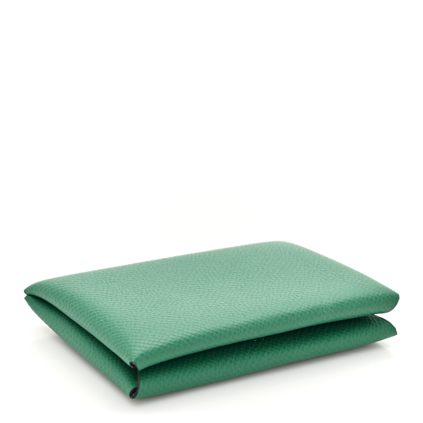 Epsom Horseshoe Calvi Card Case Vert Vertigo Craie