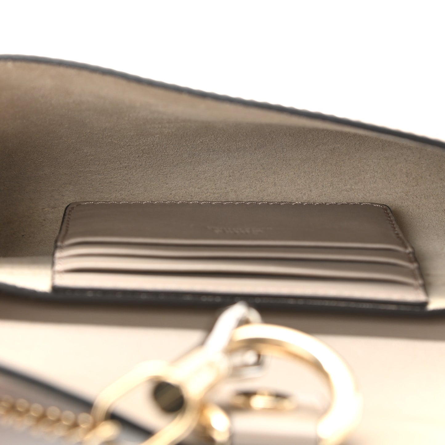 Suede Calfskin Mini Faye Shoulder Bag Motty Grey