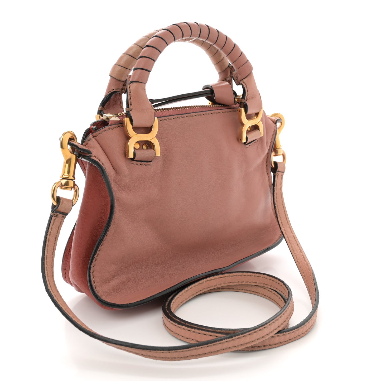Calfskin Mini Marcie Satchel Clay