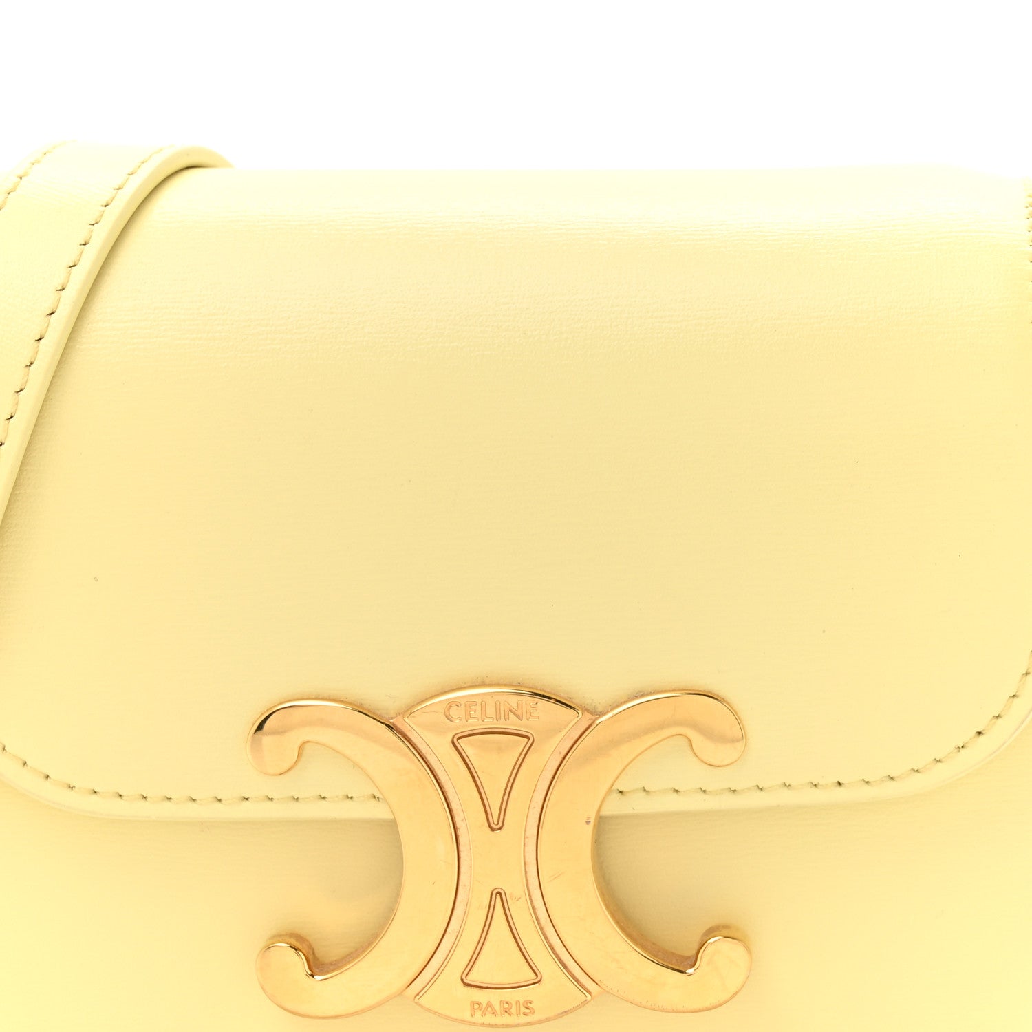Celine Shiny Calfskin Mini Triomphe Pollen 7 of 16