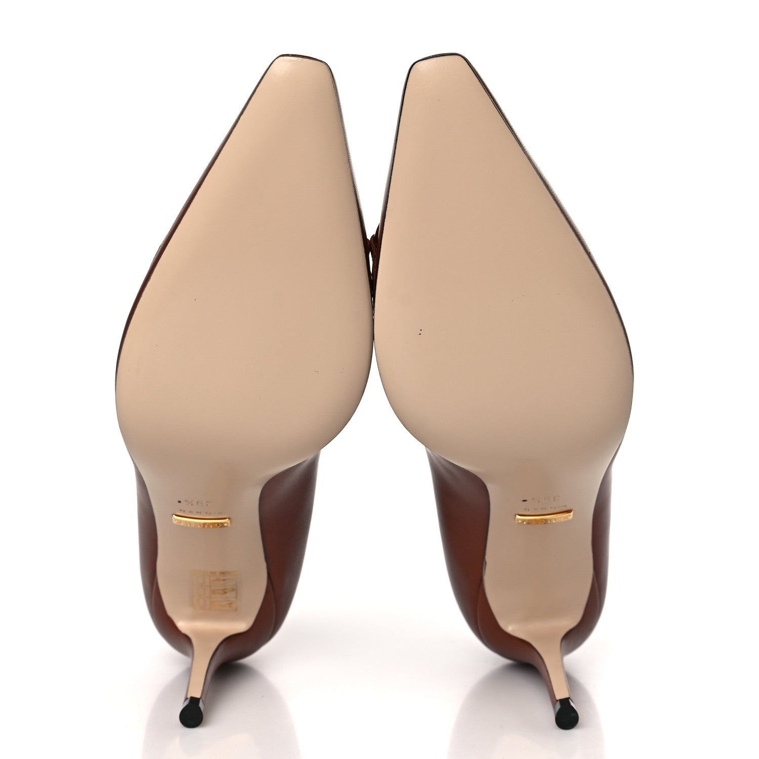 Gucci Malaga Kid Zumi 75mm Pumps 39.5 Brown Papaya 5 of 8