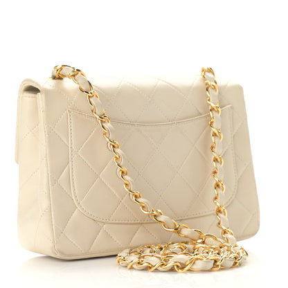 Chanel Lambskin Quilted Mini Square Flap Beige 3 of 15