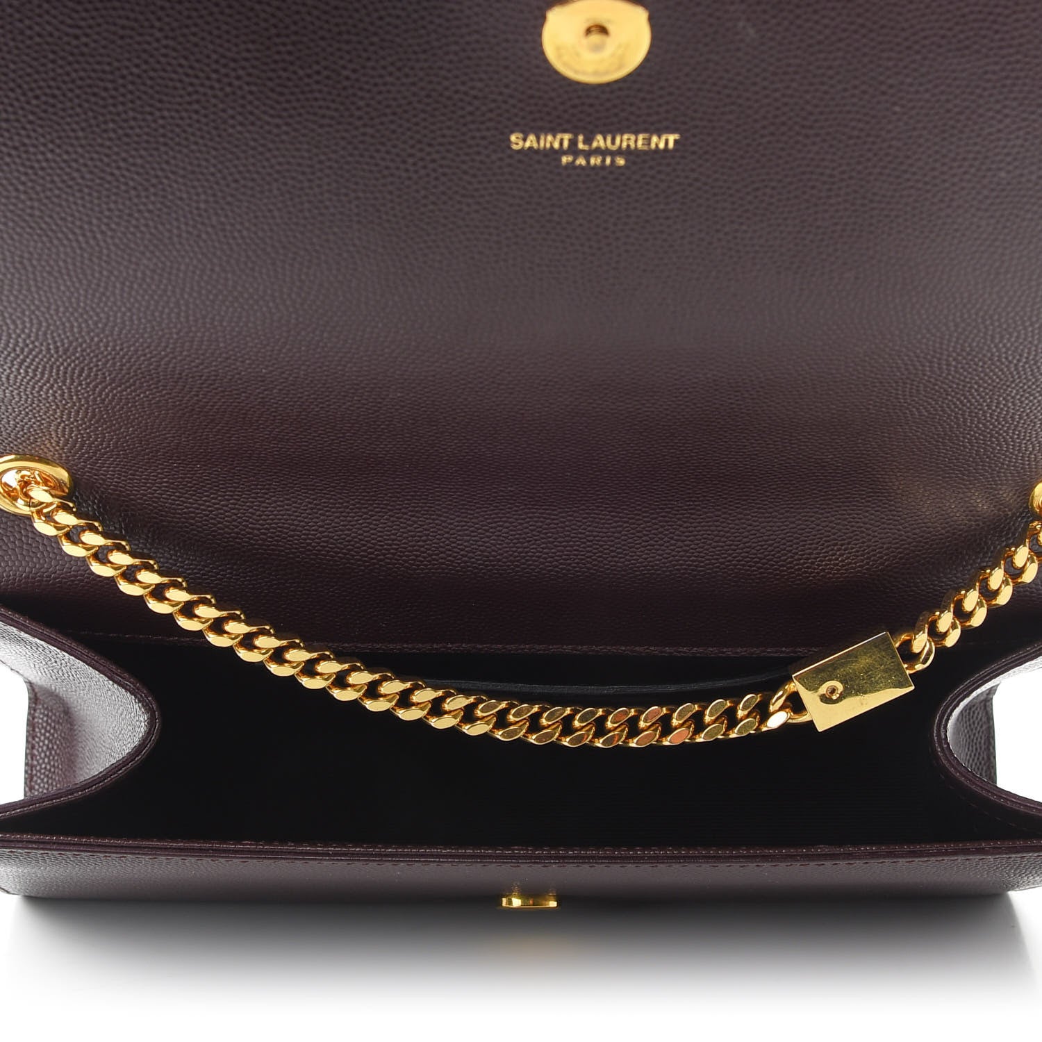 Saint Laurent Grain De Poudre Medium Classic Monogram Kate Satchel Amaranto 5 of 8