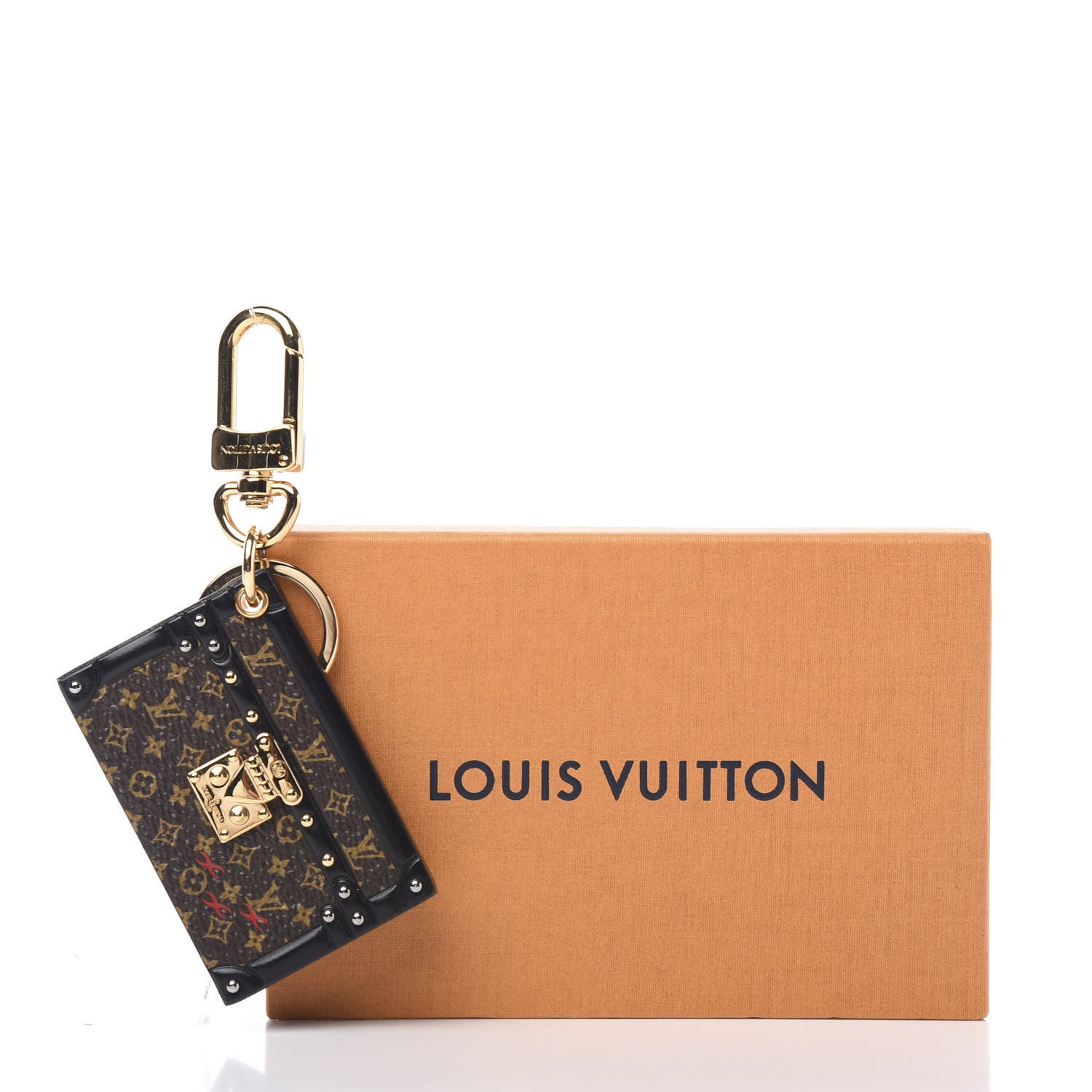 Louis Vuitton Petite Malle Bag Charm Key Holder Brown 4 of 4