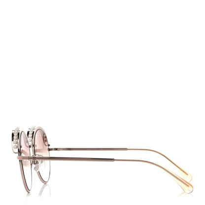 Chanel Round Pearl Sunglasses 4247-H Pink Gold 3 of 8