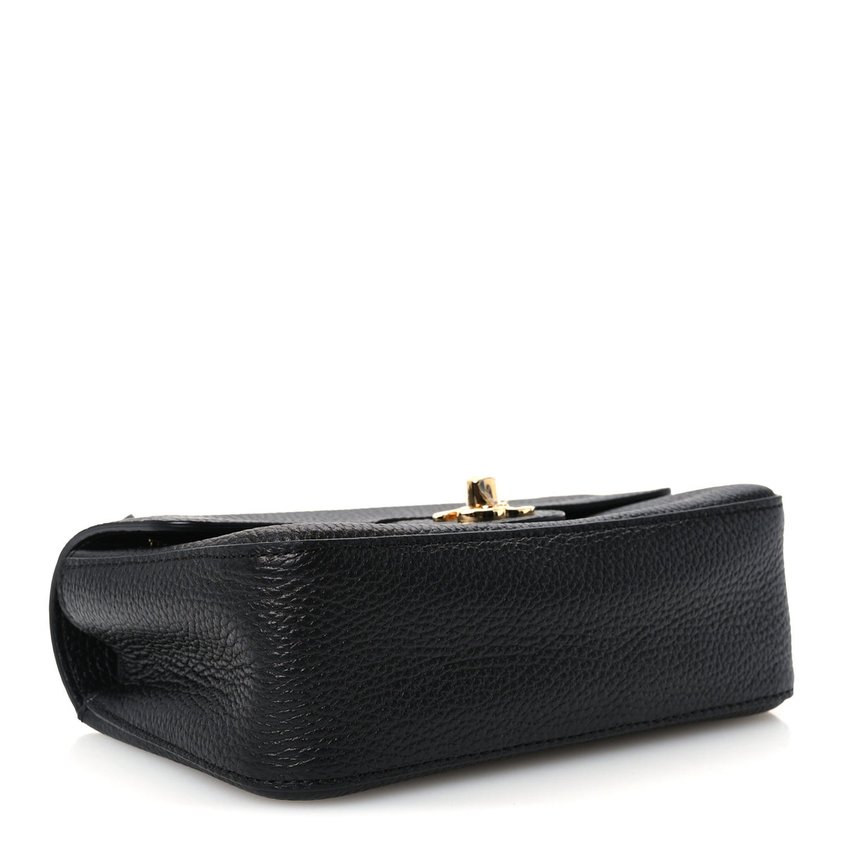 Grained Calfskin Mini Souplissimo Maxi Flap Black