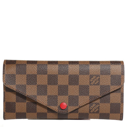 Louis Vuitton Damier Ebene Josephine Wallet Red 1 of 7