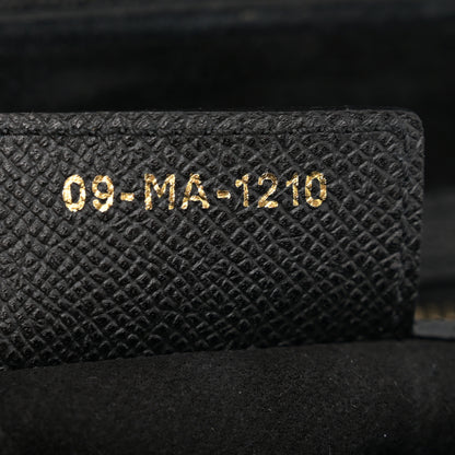 Christian Dior Grained Calfskin Saddle Bag Black 7 of 14