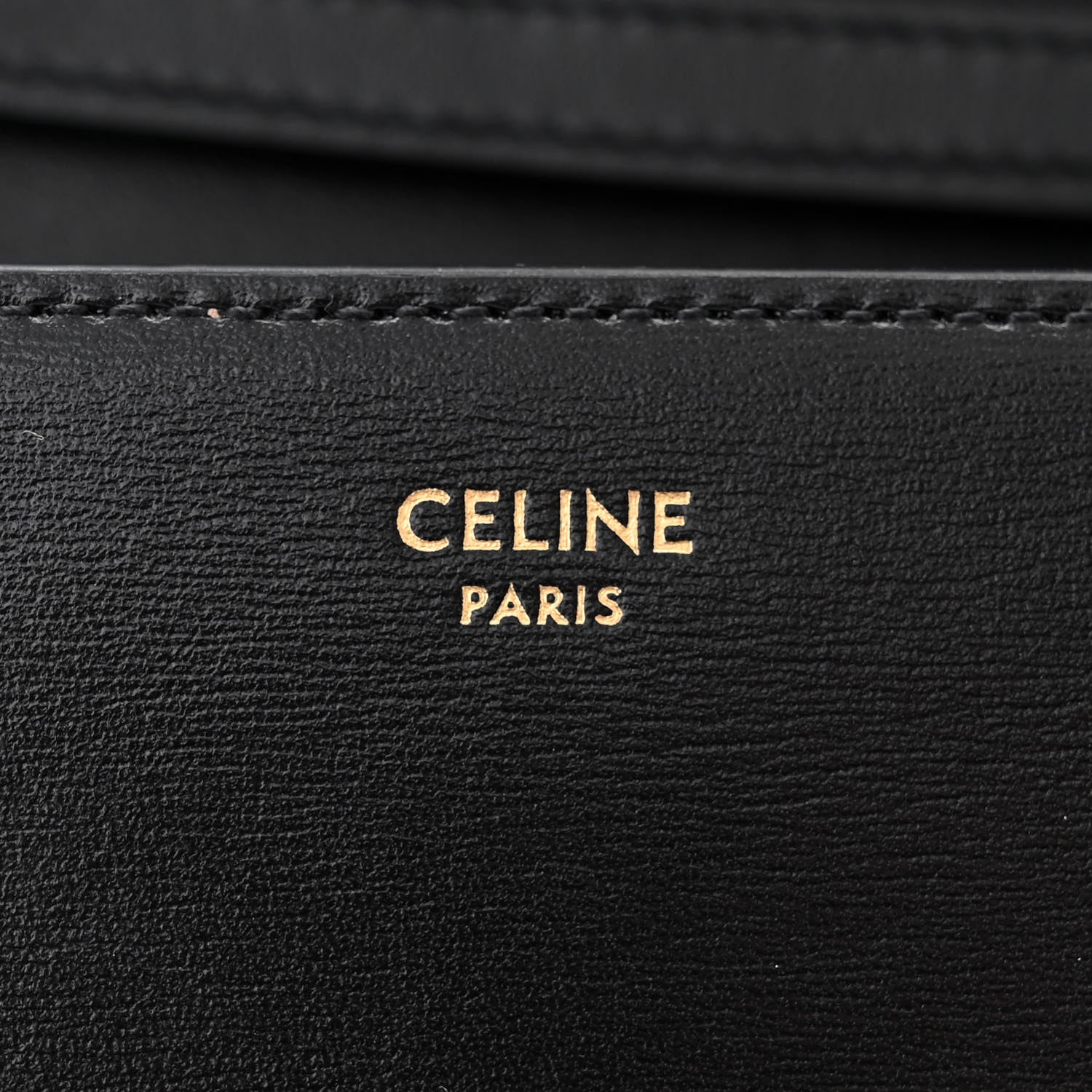 Celine Shiny Calfskin Triomphe Margo Wallet on Chain Black 6 of 12