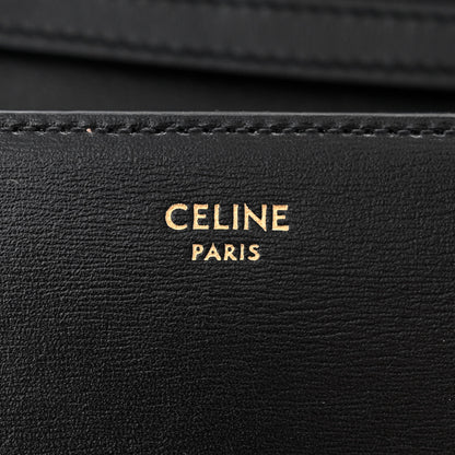 Celine Shiny Calfskin Triomphe Margo Wallet on Chain Black 6 of 12