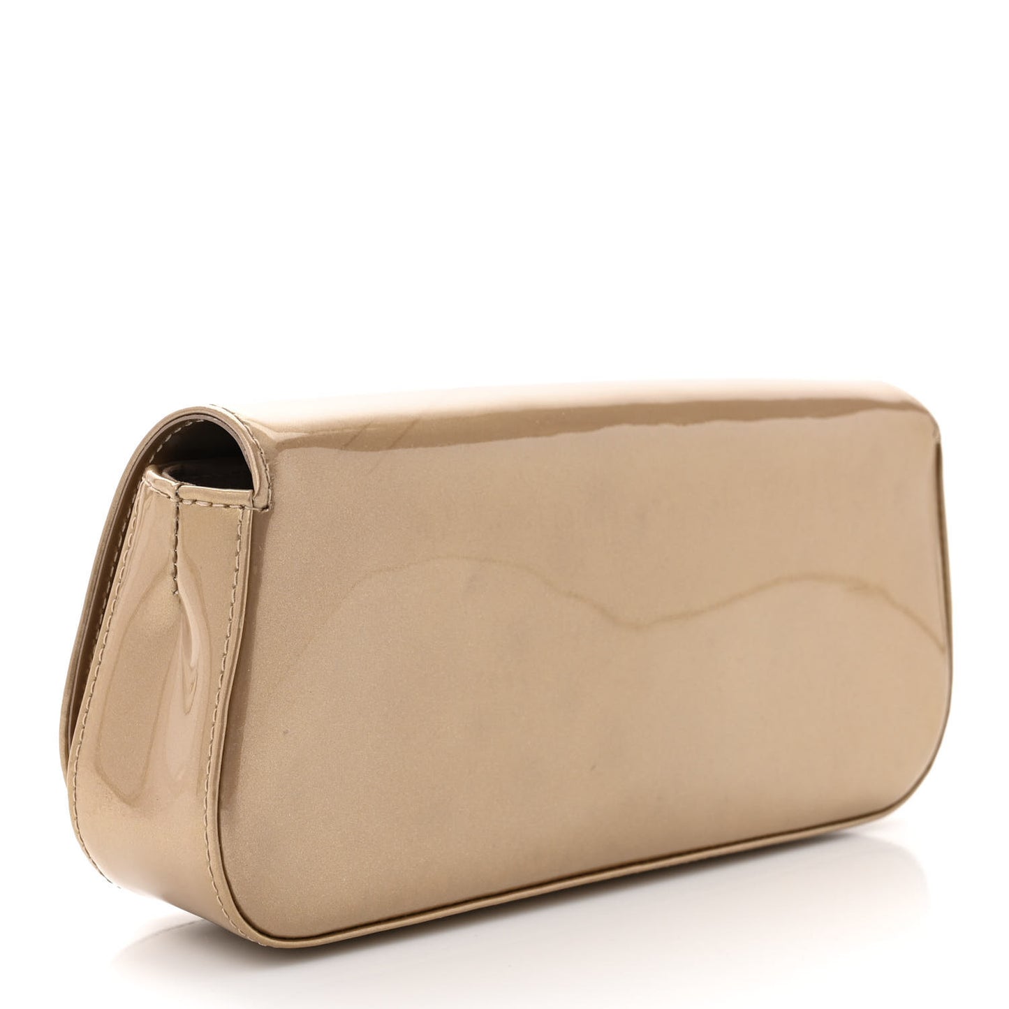 Patent Sobe Clutch Beige Poudre