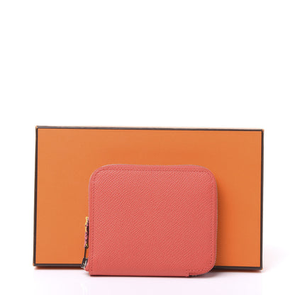 Hermes Epsom Silk'in Compact Wallet Rose Jaipur 8 of 8