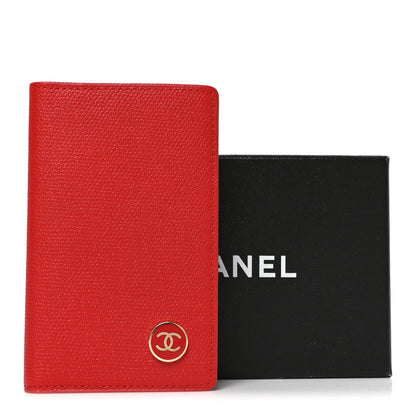 Chanel Grained Calfskin Small CC Button Pocket Agenda Cover Red 8 of 8