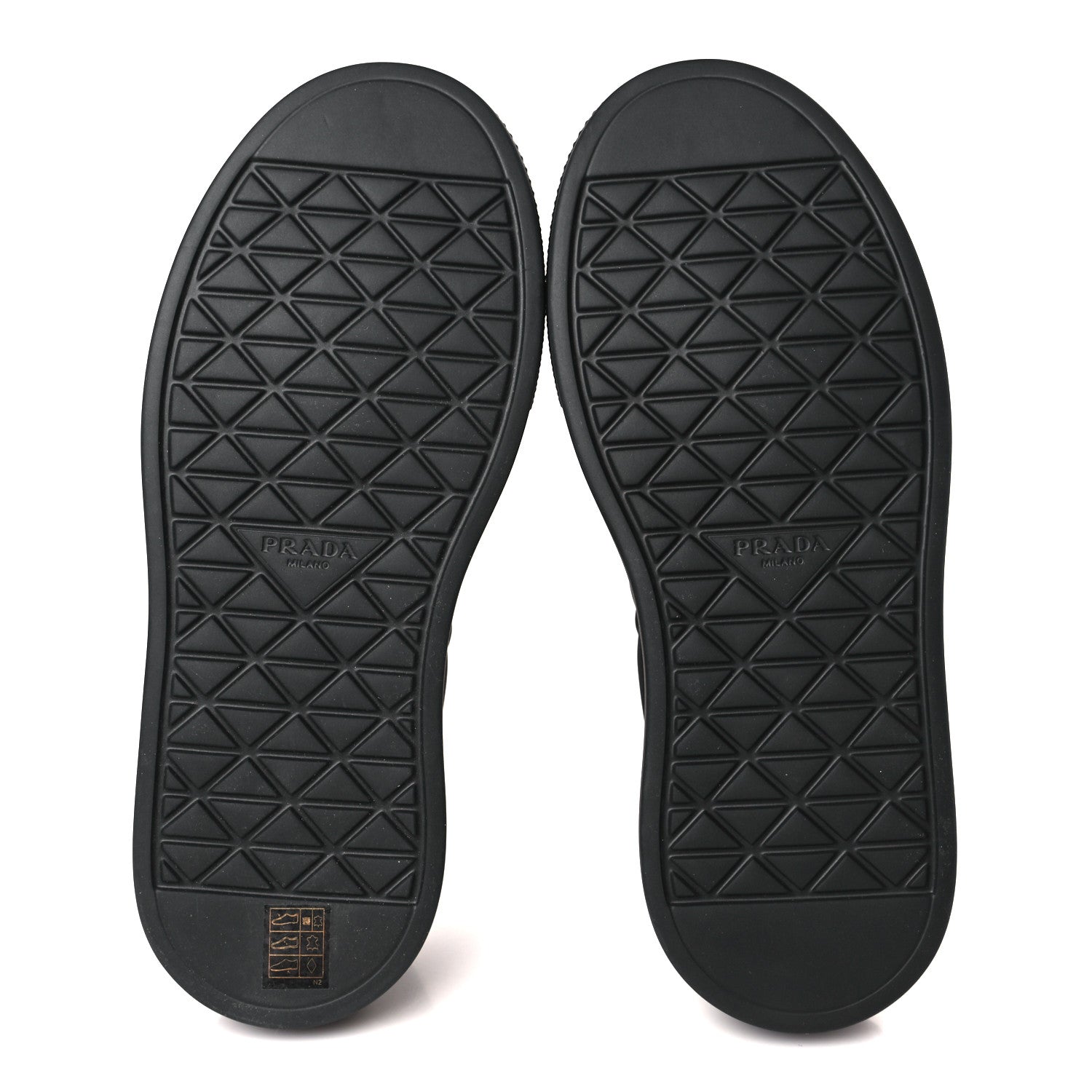 Prada Re-Nylon Spazzolato Rubber Triangle Logo Macro Quilted Womens 45mm Platform Sneakers 39 Black 5 of 8