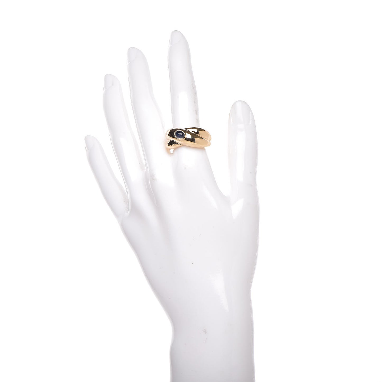 18K Yellow Gold Blue Sapphire Colisee Ring 58 8.25