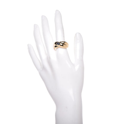 Cartier 18K Yellow Gold Blue Sapphire Colisee Ring 58 8.25 2 of 6