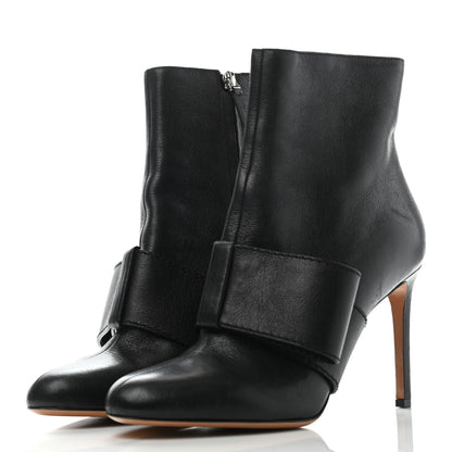 Valentino Garavani Calfskin Bow Ankle Boots 40.5 Black 3 of 13