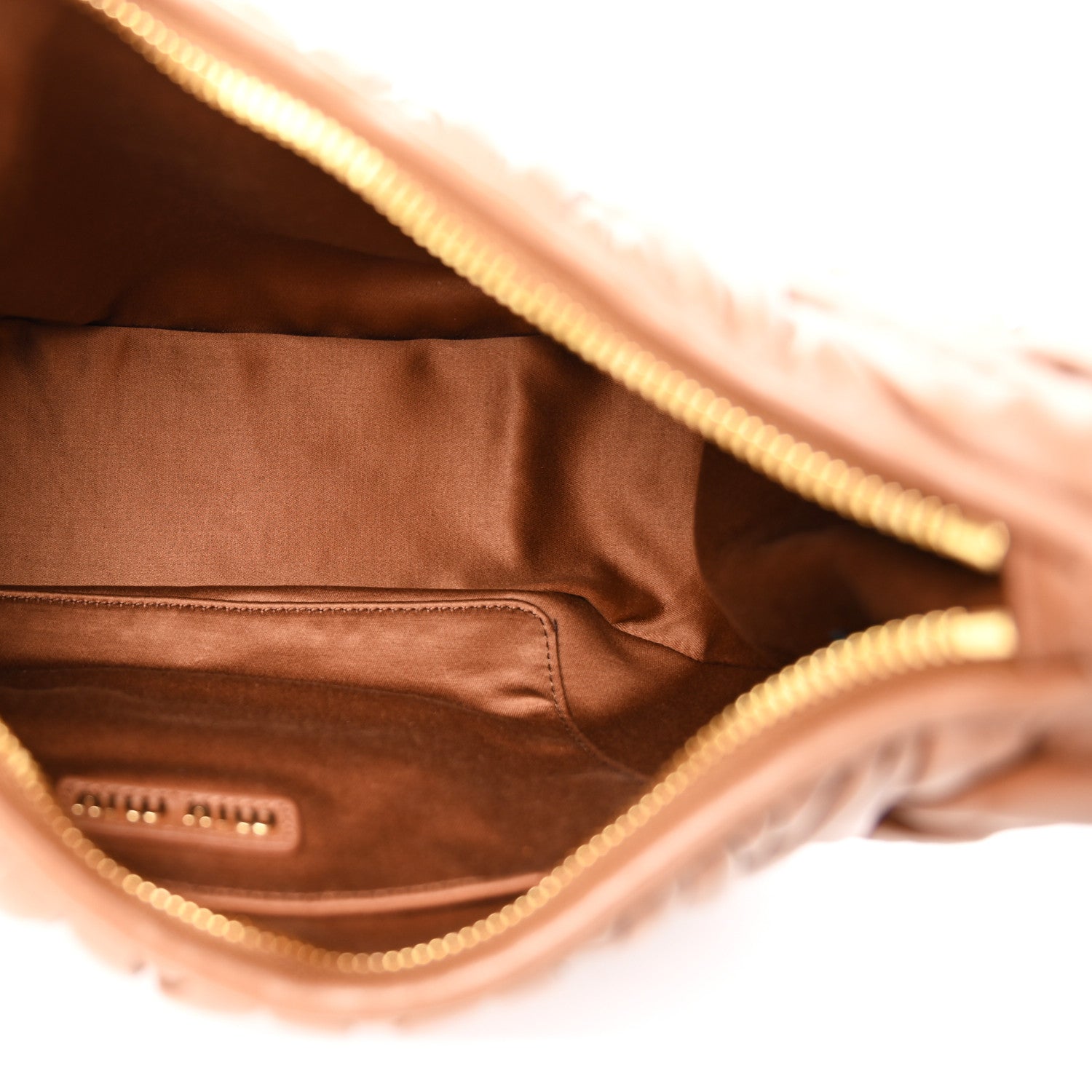 Miu Miu Nappa Matelasse Wander Large Hobo Cognac 5 of 10