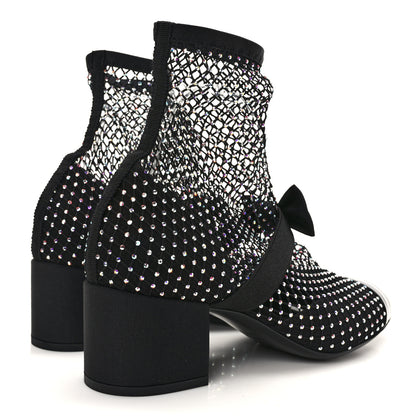 Chanel Resille Strass Kid Suede Patent Mary Jane Short Boots 38.5 Black 4 of 8