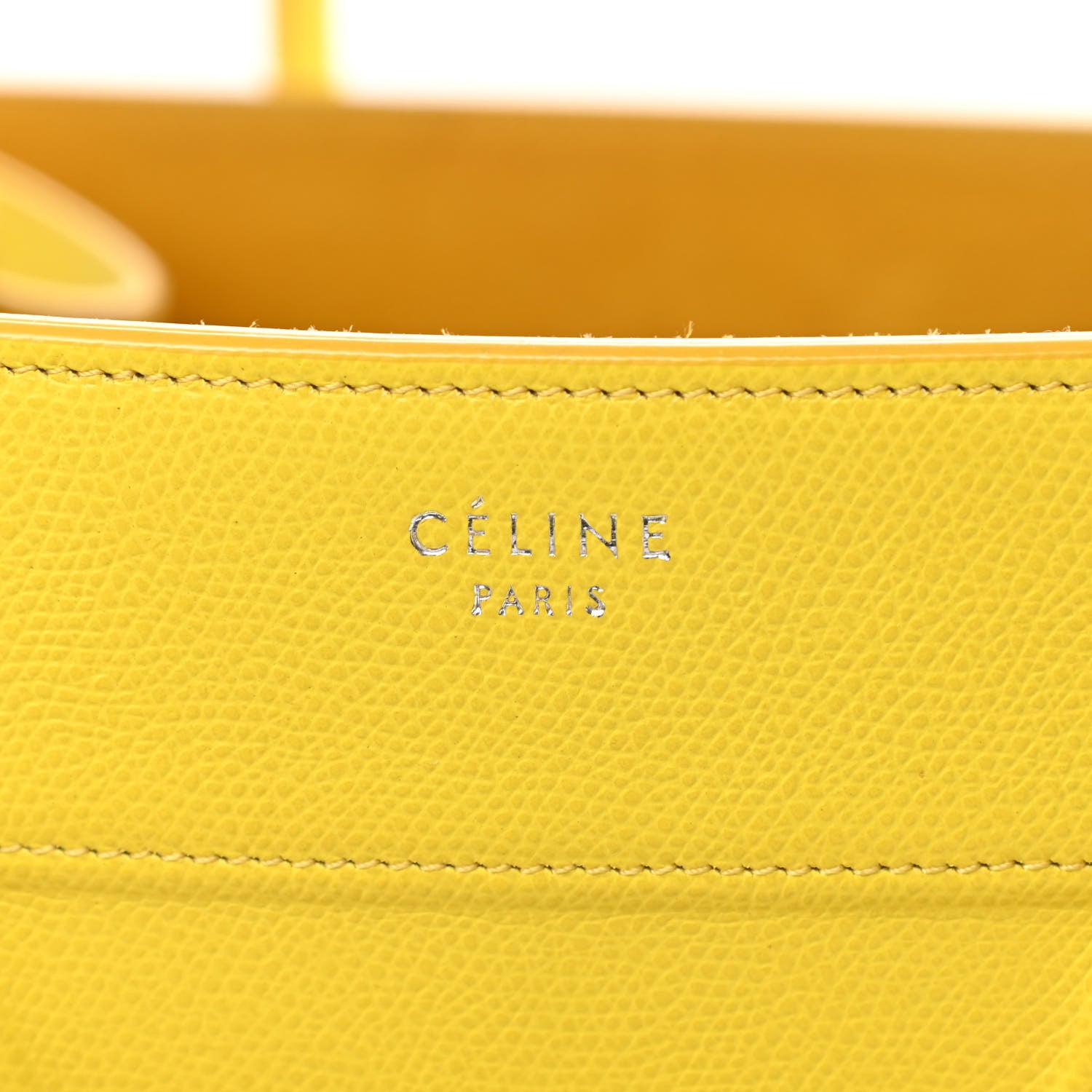 Celine Grained Calfskin Medium Phantom Luggage Yellow 6 of 18