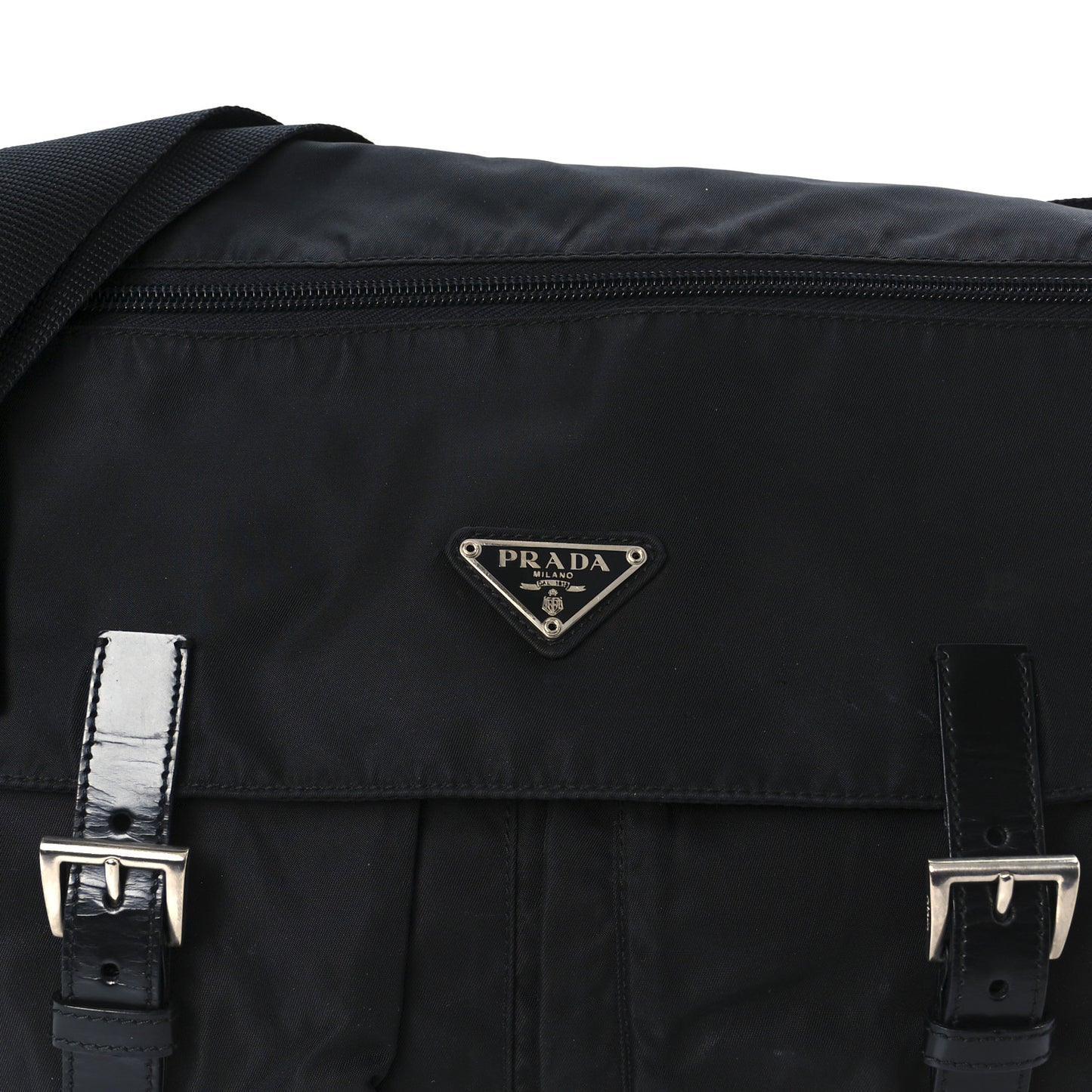 Nylon Vela Sport Messenger Bag Black