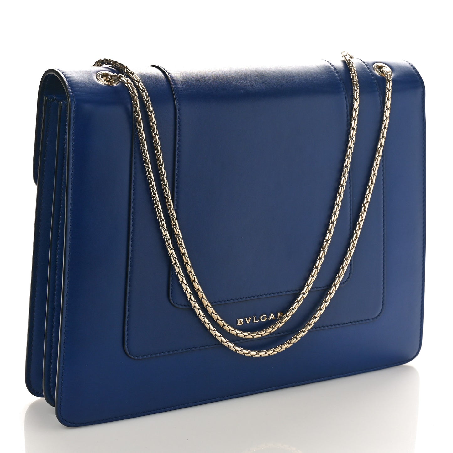 Calfskin Serpenti Forever Shoulder Bag Navy