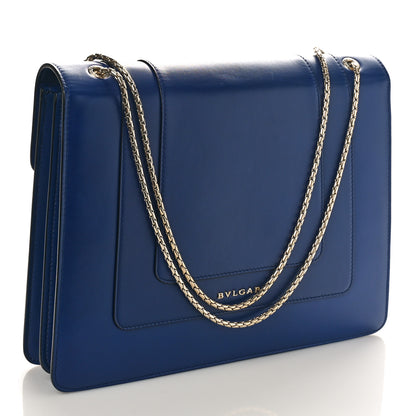 Bulgari Calfskin Serpenti Forever Shoulder Bag Navy 2 of 8