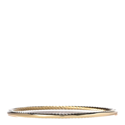 David Yurman 18K Yellow Gold 3mm Inside Cable Classic Bangle 1 of 4