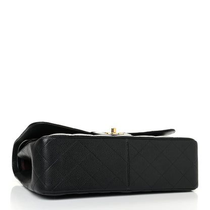 Chanel Caviar Quilted Jumbo Double Flap Black 3 of 4