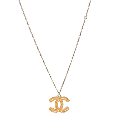 Chanel CC Necklace Matte Gold 1 of 5