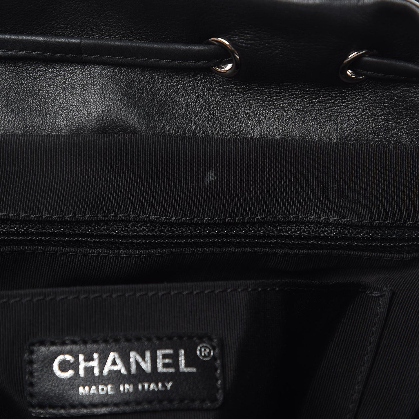 Calfskin Chevron Quilted Large Urban Spirit Backpack Black