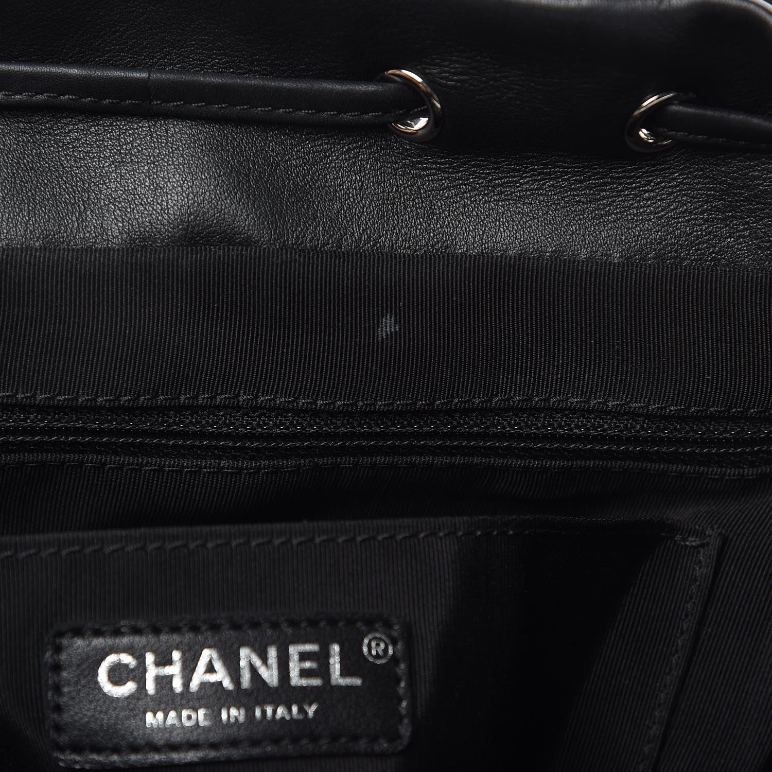 Chanel Calfskin Chevron Quilted Large Urban Spirit Backpack Black 8 of 17