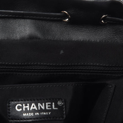 Chanel Calfskin Chevron Quilted Large Urban Spirit Backpack Black 8 of 17