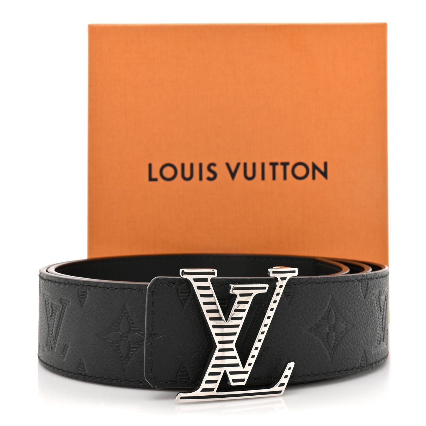 Monogram Shadow 40mm LV Shadow Reversible Belt Black