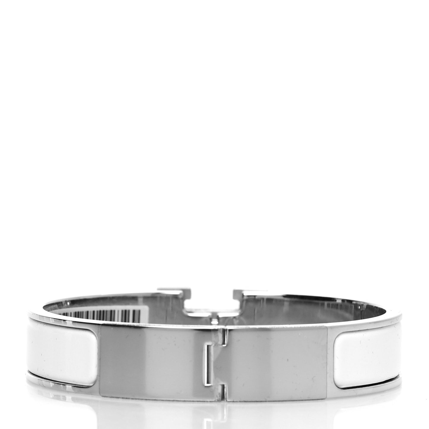 Enamel Narrow Clic Clac H Bracelet PM White