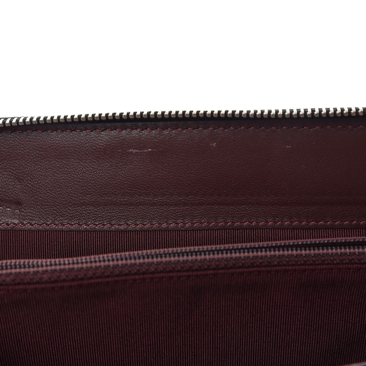 Lambskin Quilted Large Zip Around Organizer Wallet Black